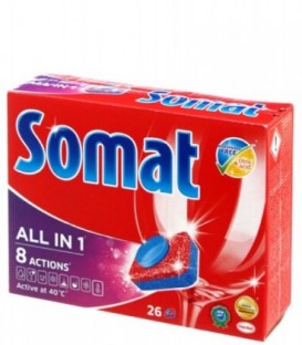 Средство для мытья посуды в посудомоечной машине Somat All In 1 26 шт.