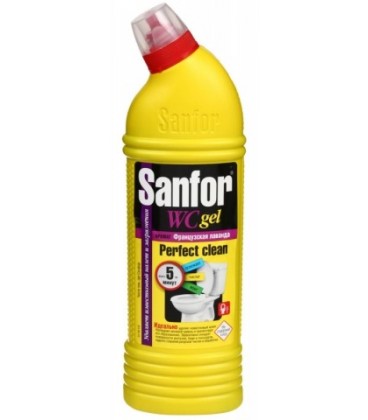Средство для чистки сантехники Sanfor WC gel 750 г, «Французская лаванда»