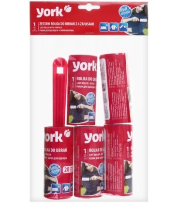Ролик-щетка для одежды York 20 листов + 4 сменных блока