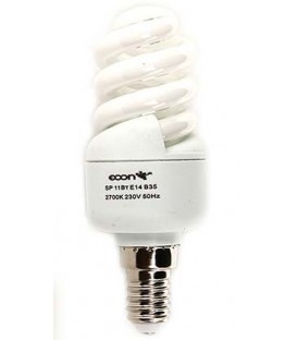 Лампа энергосберегающая Econ 11Вт (55Вт), 230-240V, 2700К, (теплый свет), цоколь E14