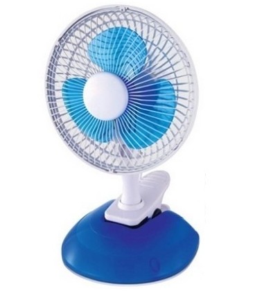 Вентилятор настольный ECO EF-1525B белый с синими вставками