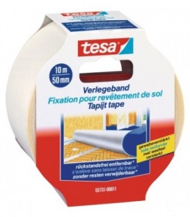 Клейкая лента двусторонняя Tesa для укладки напольных покрытий на чувствительные поверхности 50 мм*10 м