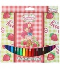 Фломастеры Strawberry Shortcake 18 цветов, толщина линии 1-2 мм, вентилируемый колпачок