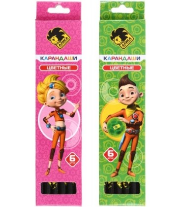 Карандаши цветные «Алиса знает,что делать!» 6 цветов, длина 175 мм, ассорти
