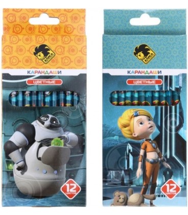 Карандаши цветные «Алиса знает,что делать!» 12 цветов, длина 175 мм