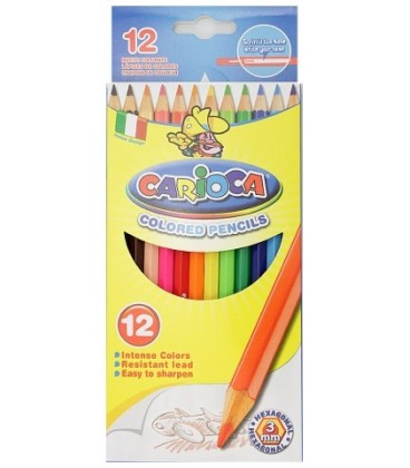 Карандаши цветные Carioca 12 цветов, длина 175 мм