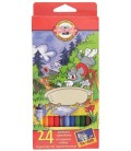 Карандаши цветные «Том и Джерри» 24 цвета, длина 175 мм