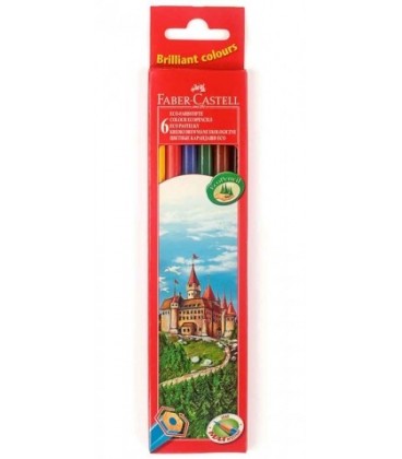 Карандаши цветные «Замок» Faber-Castell 6 цветов, длина 175 мм
