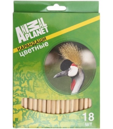 Карандаши цветные Animal planet 18 цветов, 175 мм