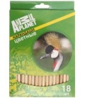 Карандаши цветные Animal planet 18 цветов, 175 мм