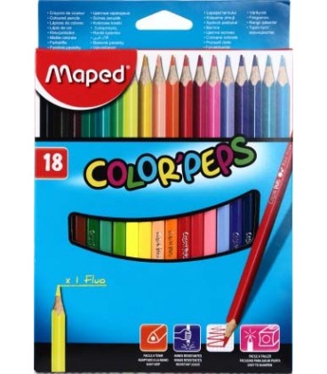 Карандаши цветные Color peps 18 цветов, длина 175 мм