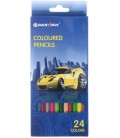 Карандаши цветные «Машинка» 24 цвета, длина 175 мм
