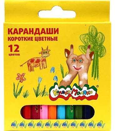 Карандаши цветные «Каляка-Маляка» 12 цветов, длина 87 мм