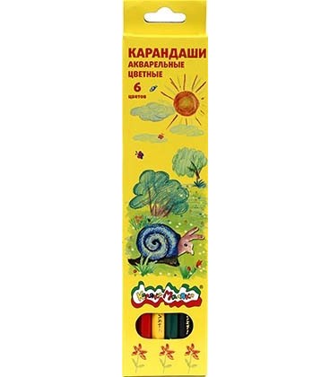 Карандаши цветные акварельные «Каляка-Маляка» 6 цветов