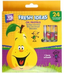 Мелки масляные Fresh Ideas 24 цвета, 24 шт., диаметр 10 мм, длина 73 мм