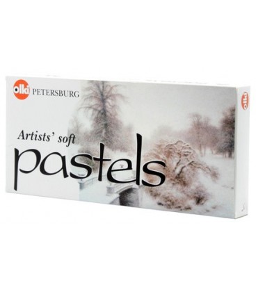 Пастель художественная Olki 16 цветов, «Времена года. Зима»