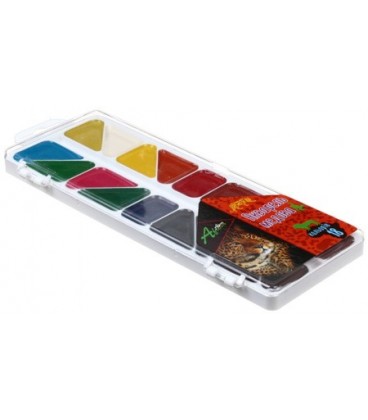 Акварель медовая Africa 18 цветов, в пластиковой коробке, без кисти