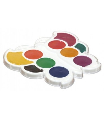 Акварель «Бабочка» 10 цветов, в пластиковой коробке, без кисти