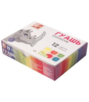 Гуашь «Луч» 12 цветов*15 мл, Zoo