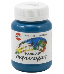 Краска акриловая художественная Olki 100 мл, бирюзовая