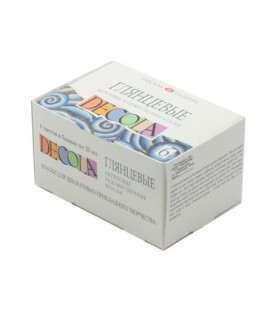 Краски акриловые художественные глянцевые Decola 6 цветов*20 мл