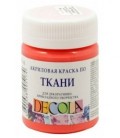 Краска акриловая по ткани Decola 50 мл, коралловая