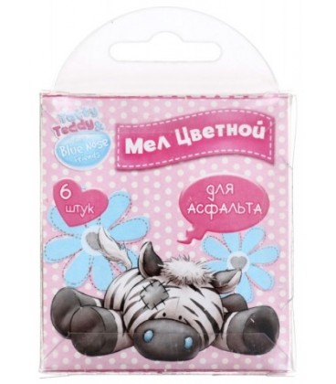 Мел цветной Tatty Teddy 6 шт., 6 цветов, в ПЭТ-упаковке