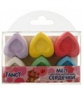 Мел цветной фигурный Fancy 6 шт., сердечки