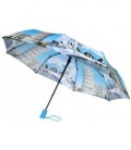 Зонт женский от дождя (полуавтомат) голубой
