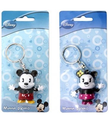 Ручка-брелок шариковая детская одноразовая с фигуркой Disney стержень черный