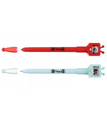 Ручка шариковая детская одноразовая с фигуркой стержень синий, с фигуркой-телевизором, Disney, ассорти