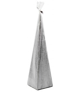 Свеча сувенирная «Рустик» «Пирамида», 60/228 мм, серебристая