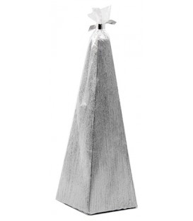 Свеча сувенирная «Рустик» «Пирамида», 50/174 мм, серебристая