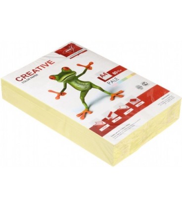 Бумага офисная цветная Kris Creative Pastel А4 (210*297 мм), 80 г/м2, 500 л., пастель, желтая