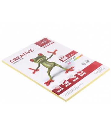 Бумага офисная цветная Kris Creative Medium А4 (210*297 мм), 80 г/м2, медиум, 100 л., желтая