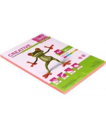 Бумага офисная цветная Kris Creative Neon А4 (210*297 мм), 80 г/м2, 50 л., неон, розовая