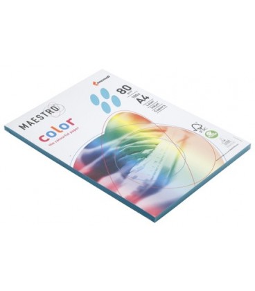 Бумага офисная цветная Maestro (формат А4 в упаковке по 100 листов) А4 (210*297 мм), 80 г/м2, 100 л., светло-синяя