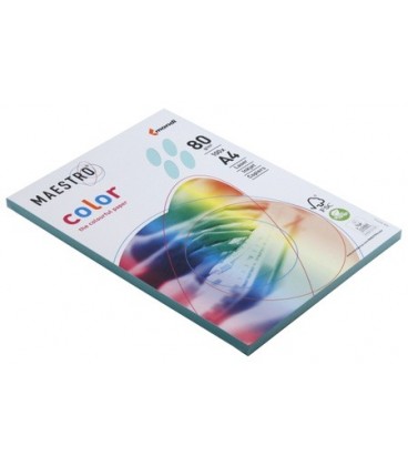 Бумага офисная цветная Maestro (формат А4 в упаковке по 100 листов) А4 (210*297 мм), 80 г/м2, 100 л., голубая