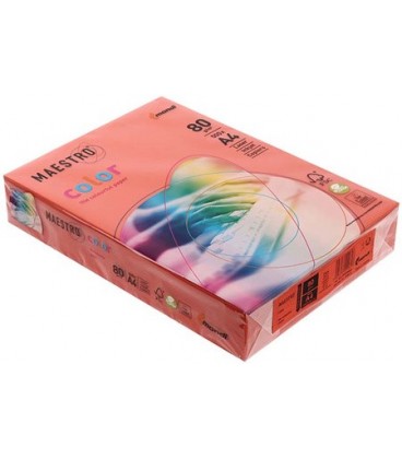 Бумага офисная цветная Maestro А4 (210*297 мм), 80 г/м2, 500 л., кирпично-красная
