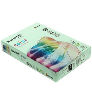 Бумага офисная цветная Maestro А4 (210*297 мм), 80 г/м2, 500 л., светло-зеленая