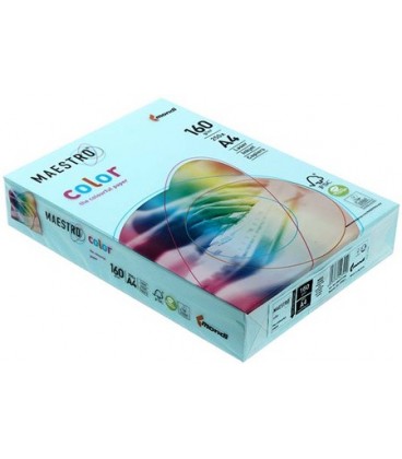 Бумага офисная цветная Maestro А4 (210*297 мм), 160 г/м2, 250 л., голубая
