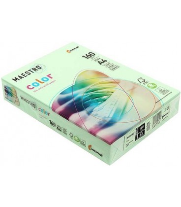 Бумага офисная цветная Maestro А4 (210*297 мм), 160 г/м2, 250 л., зеленая