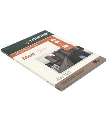 Бумага для струйной фотопечати матовая односторонняя Lomond А3 (297*420 мм), 90 г/м2, 100 л., односторонняя