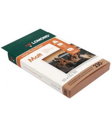 Бумага для струйной фотопечати матовая односторонняя Lomond А6 (100*150 мм), 230 г/м2, 50 л., односторонняя