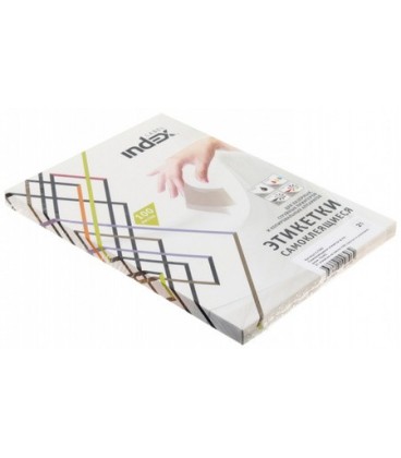 Бумага самоклеящаяся для изготовления этикеток Index А4, 21 шт., 70*42 мм, белая, 100 л.