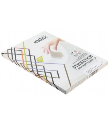 Бумага самоклеящаяся для изготовления этикеток Index А4, 8 шт., 105*70 мм, белая, 100 л.