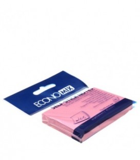 Бумага для заметок с липким краем Economix 50*75 мм, 1 блок*100 л., розовая