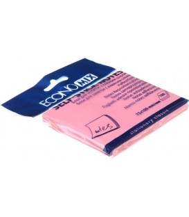 Бумага для заметок с липким краем Economix 75*100 мм, 1 блок*100 л., розовая
