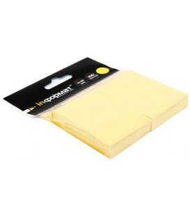 Бумага для заметок с липким краем inФормат 38*51мм, 2 блока*100 л., желтая