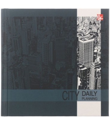Ежедневник недатированный «Офисный стиль» 130*131 мм, 128 л., «Деловой город»